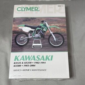 Clymer Kawasaki Motorcycle Manual M447-3
KX125 & KX250 1982-1991 KX500 1983-2004